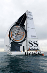 Photo of the Hugo Boss Boat at the Barcelona World Race